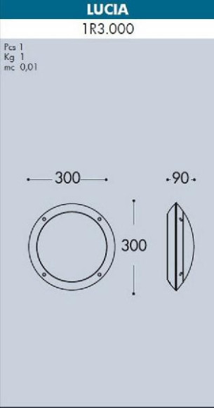 Настенный светильник уличный Lucia 1R3.000.000.AYE27.CL1