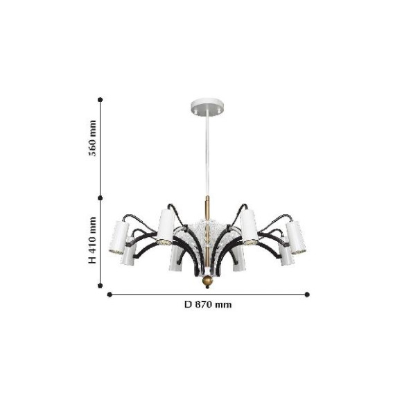 Потолочная люстра Fabia 2301-8P
