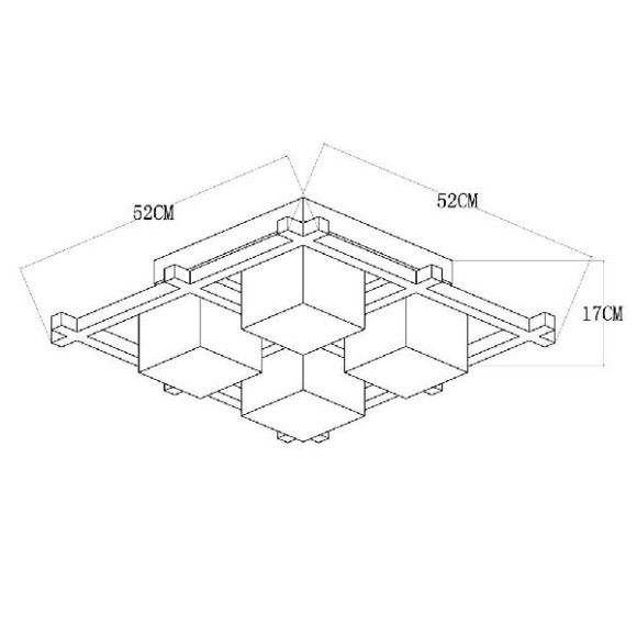 Потолочный светильник Woods A8252PL-4BR Потолочный светильник Woods A8252PL-4BR