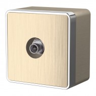 Розетка Накладные механизмы Gallant шампань рифленый WL15-21-01 Розетка Накладные механизмы Gallant шампань рифленый WL15-21-01