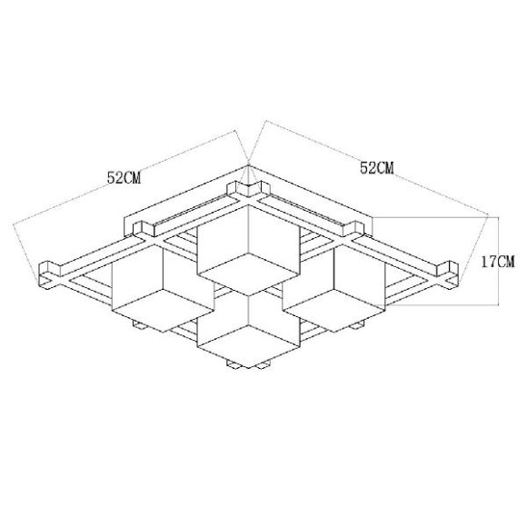 Потолочный светильник Woods A8252PL-4CK