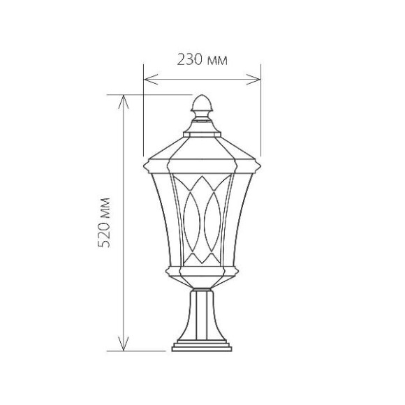 Наземный фонарь Virgo черное золото GLXT-1450S