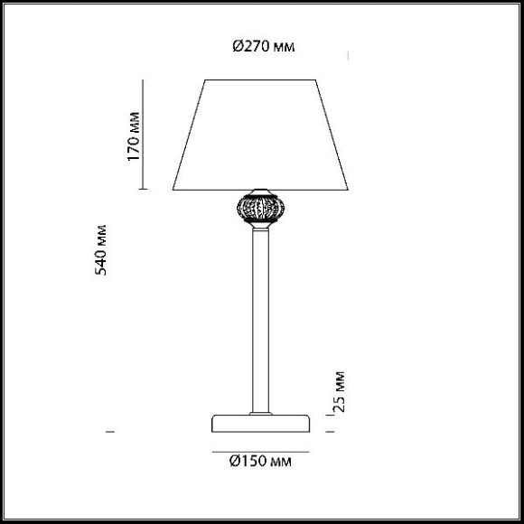 Интерьерная настольная лампа Matilda 4430/1T Интерьерная настольная лампа Matilda 4430/1T