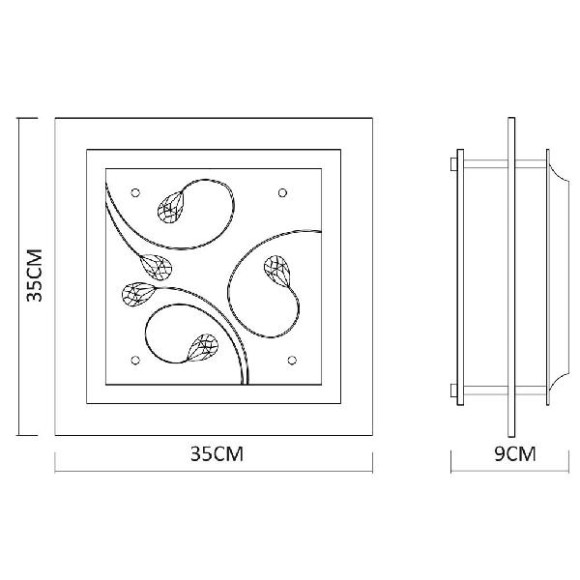 Потолочный светильник Snow White A4058PL-2CC
