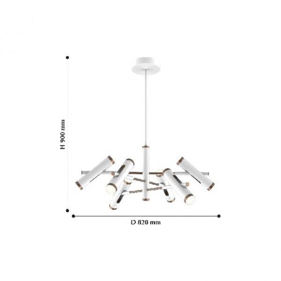 Подвесная люстра Duplex 2325-12P