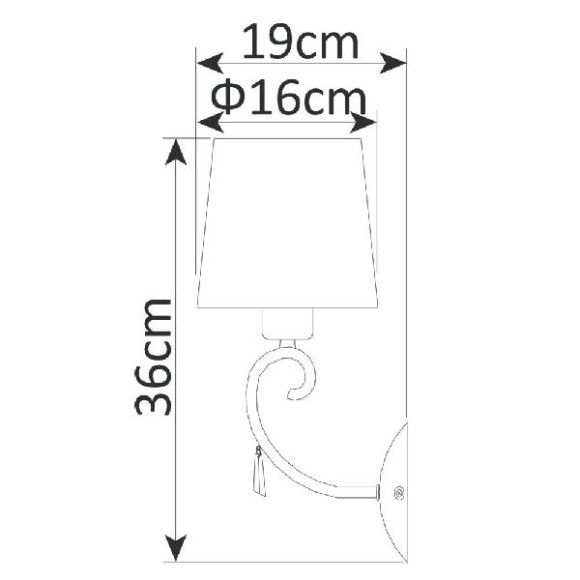 Бра Carolina A9239AP-1BR