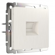 Розетка Встраиваемые механизмы перламутровый рифленый WL13-RJ-11
