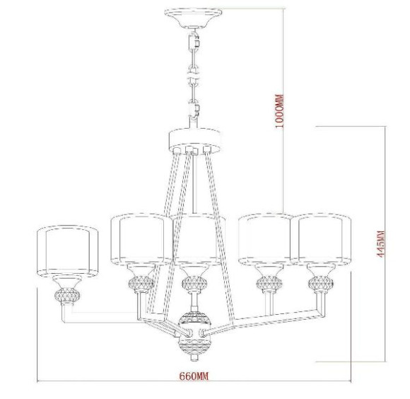Подвесная люстра Lotus VL1054L05