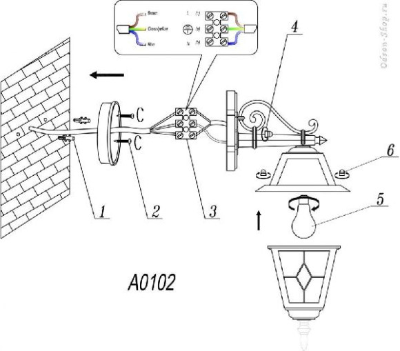 Настенный фонарь уличный Outer 2316/1W