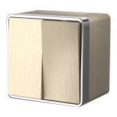 Выключатель Накладные механизмы Gallant шампань рифленый WL15-03-02