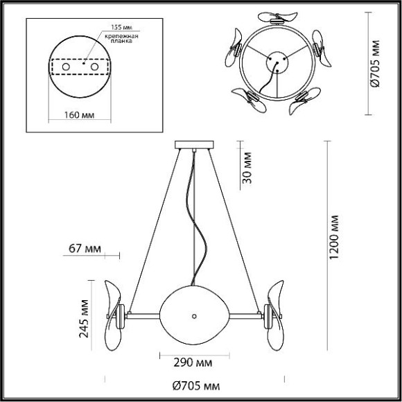 Подвесная люстра Fluent 4858/48L Подвесная люстра Fluent 4858/48L