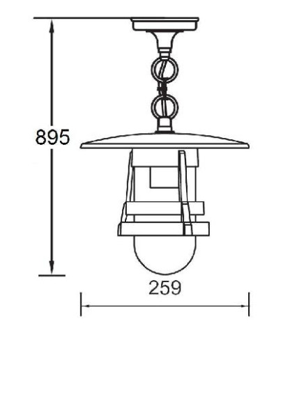 Уличный светильник подвесной  68905 Bl