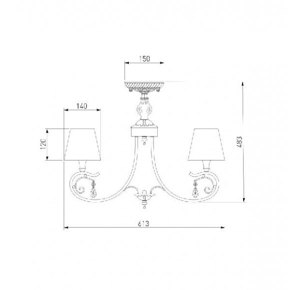 Потолочная люстра Incanto 60069/5 серебро