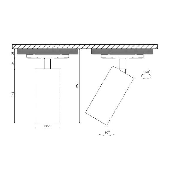Трековое крепление VL-M VL-M2-WH