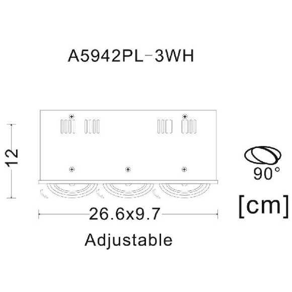 Точечный светильник Cardani  Piccolo A5942PL-3WH