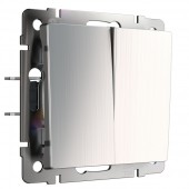 Выключатель Встраиваемые механизмы глянцевый никель WL02-SW-2G-2W Выключатель Встраиваемые механизмы глянцевый никель WL02-SW-2G-2W