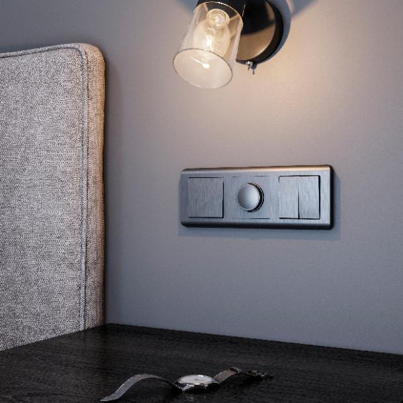 Выключатель Встраиваемые механизмы графит рифленый W1122004