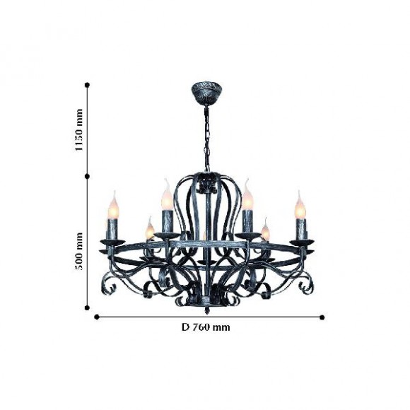 Подвесная люстра Palermo 2162-9P