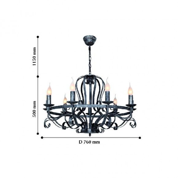 Подвесная люстра Palermo 2162-9P