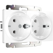 Розетка Встраиваемые механизмы белые WL01-SKG-02-IP20