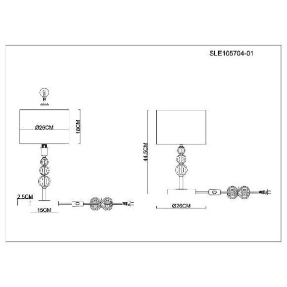 Интерьерная настольная лампа Ramer SLE105704-01