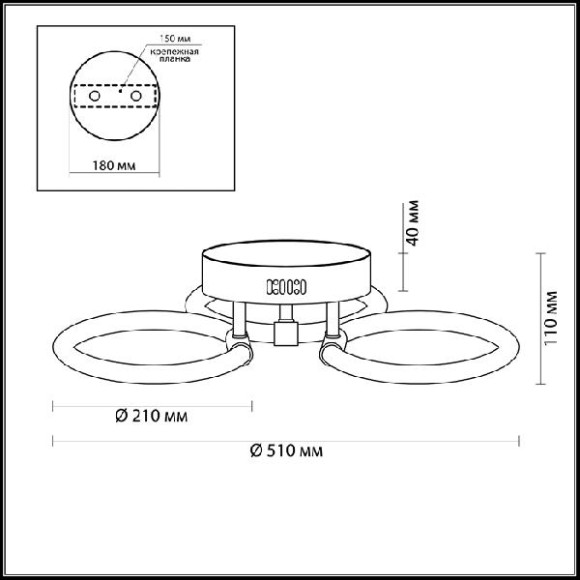 Потолочная люстра Clover 3711/48CL