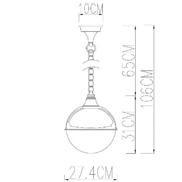 Уличный светильник подвесной Monaco A1495SO-1WG
