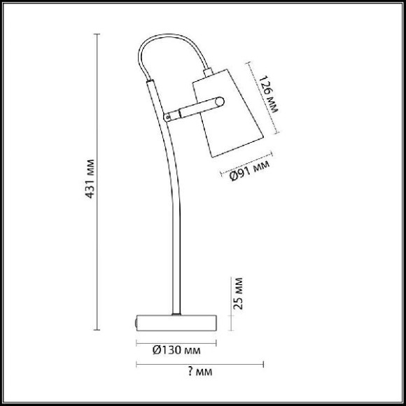 Офисная настольная лампа Miku 3673/1T Офисная настольная лампа Miku 3673/1T