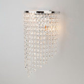 Настенный светильник 3102 3102/2 хром / прозрачный хрусталь