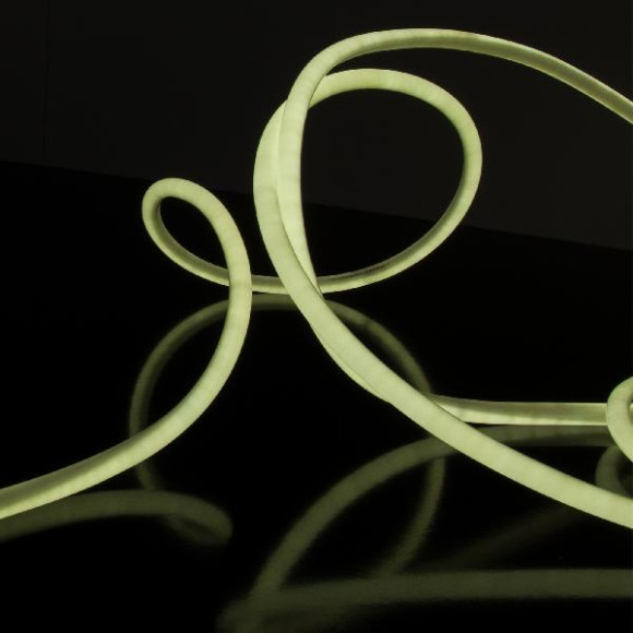 Светодиодная лента  Гибкий неон 220V 9,6W 144Led 2835 IP67 круглый холодный белый, 50 м