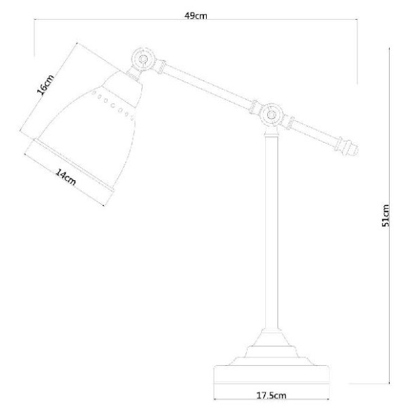 Интерьерная настольная лампа Braccio A2054LT-1SS