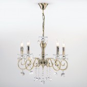 Подвесная люстра Ravenna 10104/5 античная бронза/прозрачный хрусталь Strotskis