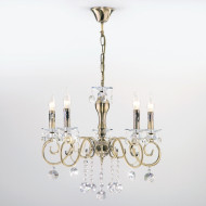 Подвесная люстра Ravenna 10104/5 античная бронза/прозрачный хрусталь Strotskis