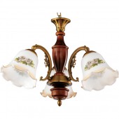 Подвесная люстра 857 857-03-03 красное дерево+бронза