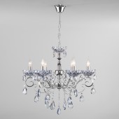 Подвесная люстра Escada 10109/6 хром/лазурный хрусталь Strotskis