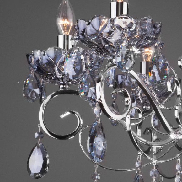 Подвесная люстра Escada 10109/6 хром/лазурный хрусталь Strotskis