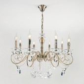 Подвесная люстра Ravenna 10104/8 античная бронза/прозрачный хрусталь Strotskis