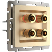 Розетка Встраиваемые механизмы шампань WL11-AUDIOx4 Розетка Встраиваемые механизмы шампань WL11-AUDIOx4