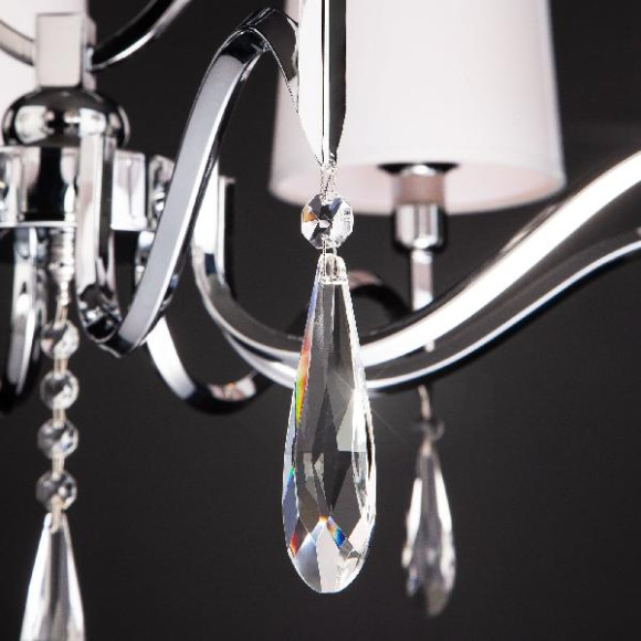 Подвесная люстра Madera 10093/8 хром/прозрачный хрусталь Strotskis