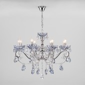 Подвесная люстра Escada 10109/8 хром/лазурный хрусталь Strotskis