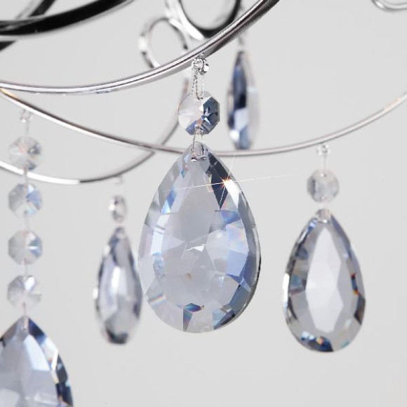 Подвесная люстра Escada 10109/8 хром/лазурный хрусталь Strotskis