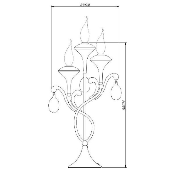 Интерьерная настольная лампа Montmartre A3239LT-3WH