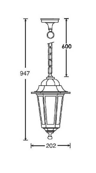 Уличный светильник подвесной  79805S Bl