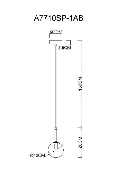 Подвесной светильник Cameron A7710SP-1AB Подвесной светильник Cameron A7710SP-1AB