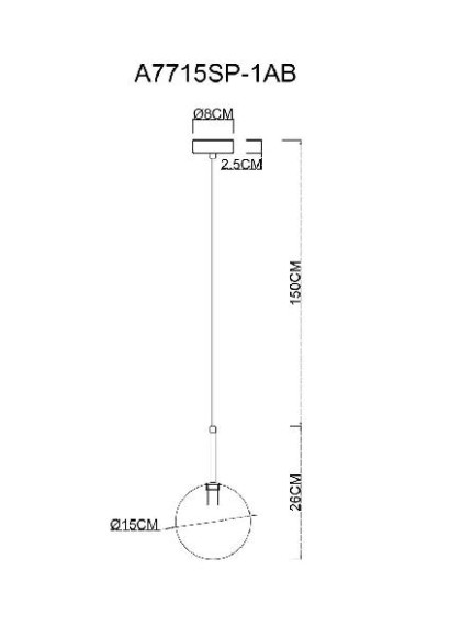 Подвесной светильник Cameron A7715SP-1AB
