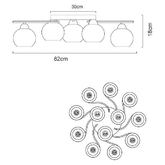 Потолочная люстра Monika A6058PL-12CC Потолочная люстра Monika A6058PL-12CC