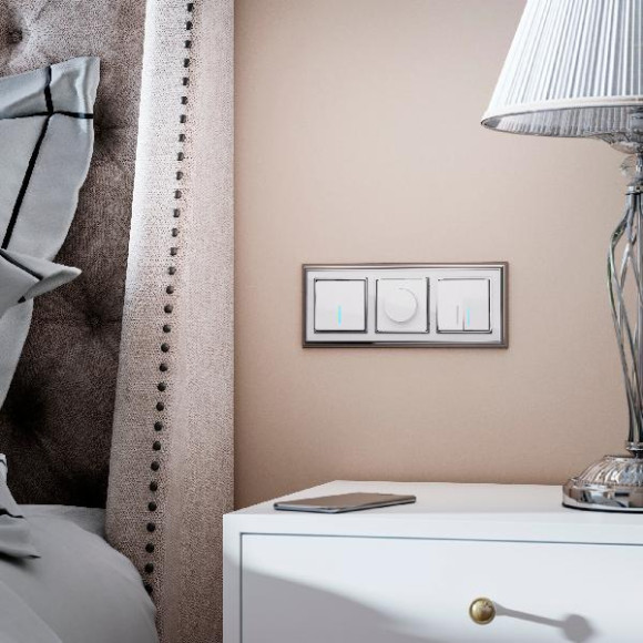 Выключатель Встраиваемые механизмы белые WL01-SW-2G-2W-LED