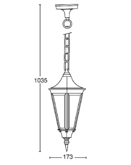 Уличный светильник подвесной  91605 Gb