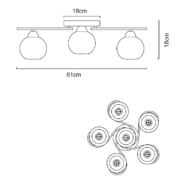 Потолочная люстра Monika A6058PL-6CC