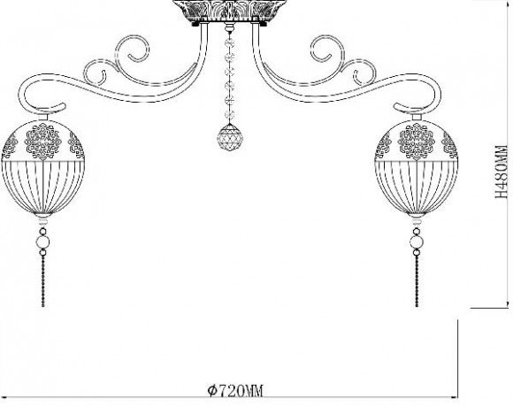 Потолочная люстра Grace 655/8PL